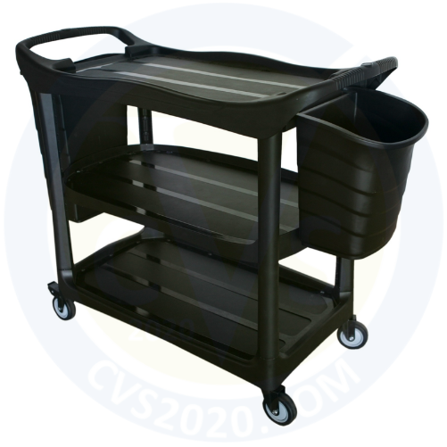 PLASTIC DISH-COLLECTING UTILITY TROLLEY