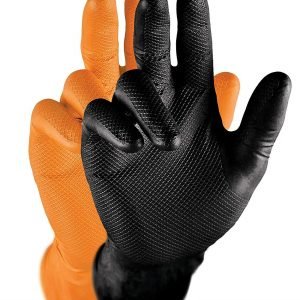 Grippaz Gloves Available in Orange and Black (Box of 50) - Image 2