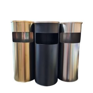30 Litre Outdoor/Indoor Litter Bin with Stainless Steel Ashtray Lid in VARIOUS COLOURS - Image 9