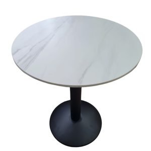 MARBLE TABLE 60cm Round in Black or White - Image 3