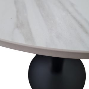 MARBLE TABLE 60cm Round in Black or White - Image 7