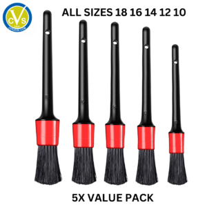 5x Martin Cox Detailing Brush - Value Pack Ideal for Exterior and Interior Surfaces
